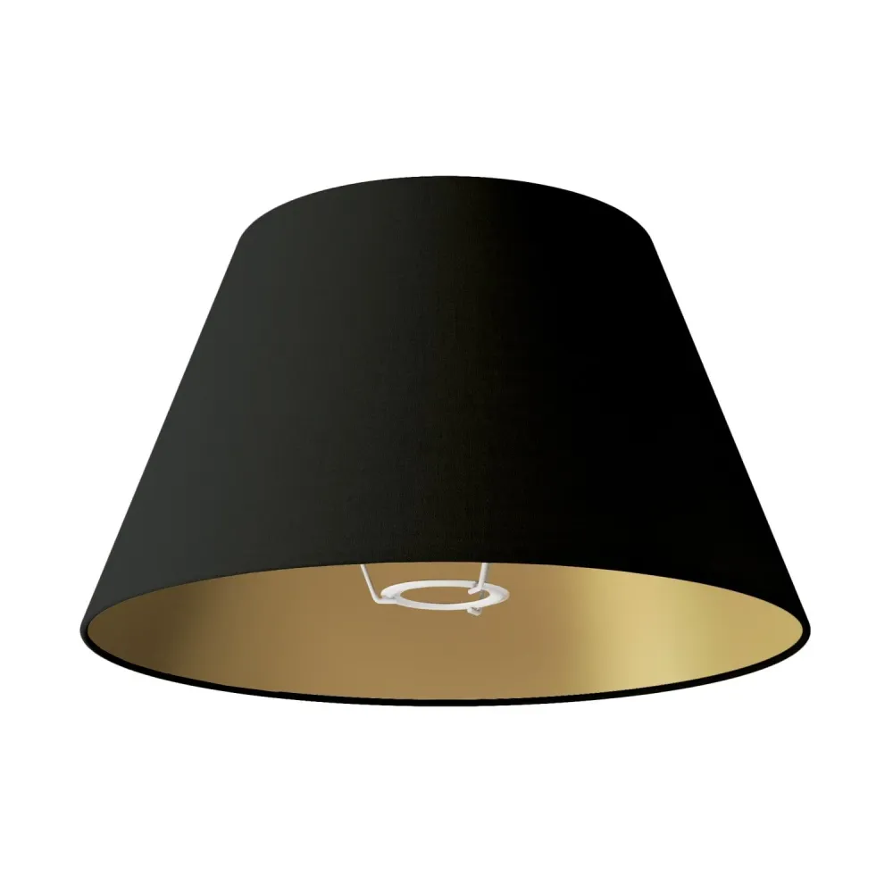 Sjenilo Impero M od tkanine za stolnu lampu ili zidnu lampu s E27 grlom - Proizvedeno u Italiji - Cinette crna, unutrašnjo...