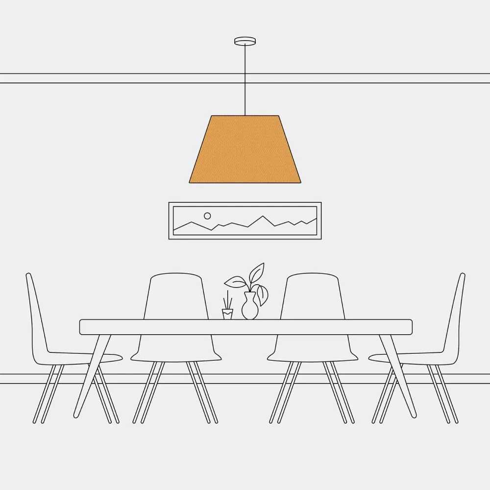 Sjenilo Impero L za viseću lampu s priključkom E27 - Proizvedeno u Italiji - Platno Mandarina