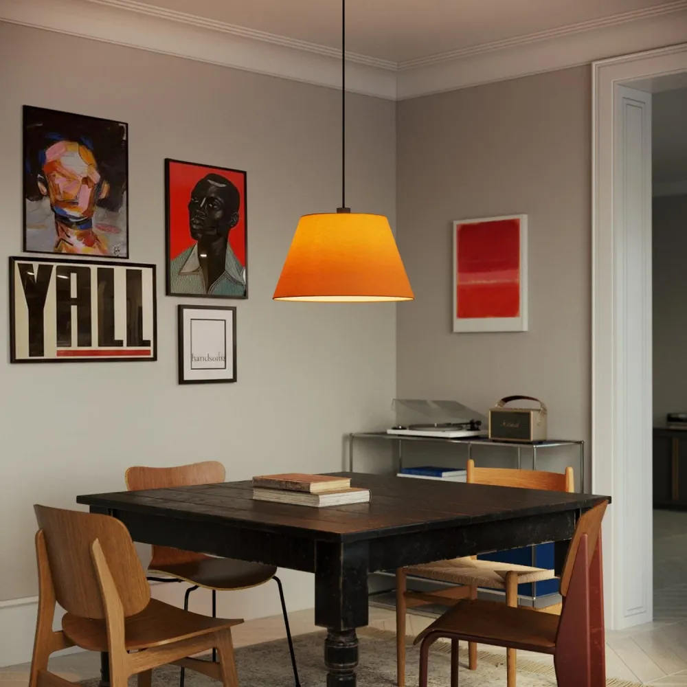 Sjenilo Impero L za viseću lampu s priključkom E27 - Proizvedeno u Italiji - Platno Mandarina