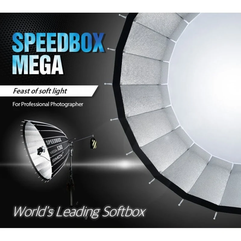 SMDV SPEEDBOX MEGA-140 SILVER - MEGA 140cm sklopivi softbox / bez adaptera