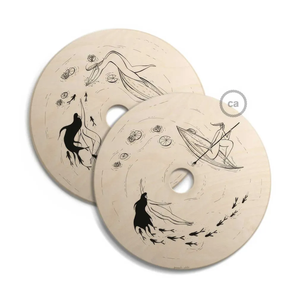UFO Sjenilo od drva Special Edition Talijanski ilustratori, dvostrano, promjer 33 cm - Fernando Cobelo