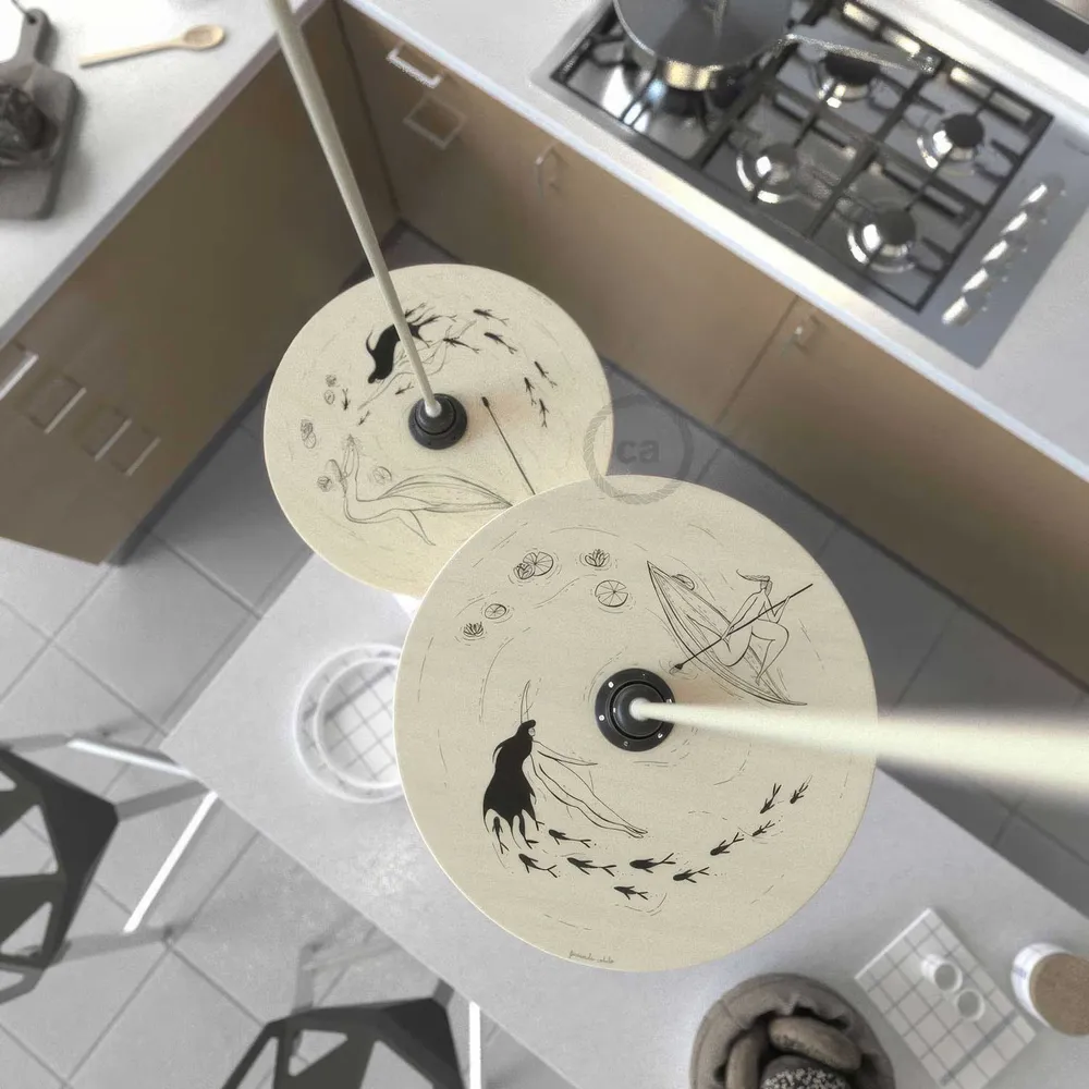 UFO Sjenilo od drva Special Edition Talijanski ilustratori, dvostrano, promjer 33 cm - Fernando Cobelo