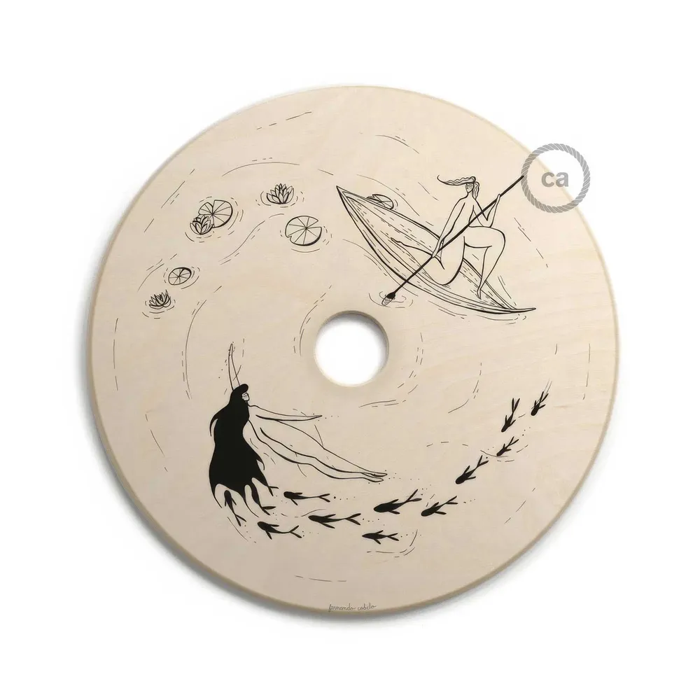 UFO Sjenilo od drva Special Edition Talijanski ilustratori, dvostrano, promjer 33 cm - Fernando Cobelo