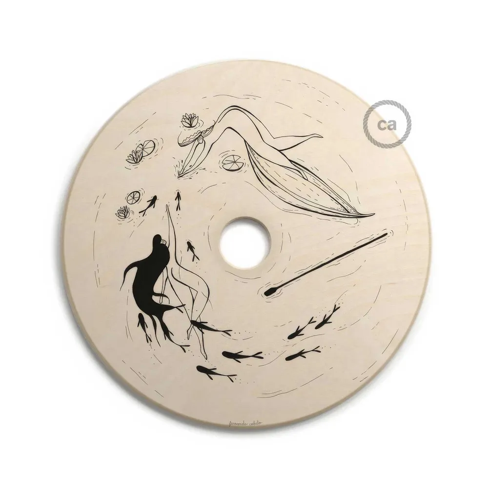 UFO Sjenilo od drva Special Edition Talijanski ilustratori, dvostrano, promjer 33 cm - Fernando Cobelo