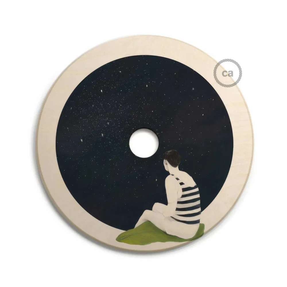 UFO sjenilo od drva Special Edition Talijanski ilustratori, dvostrano, promjer 33 cm - Chiara Fucà