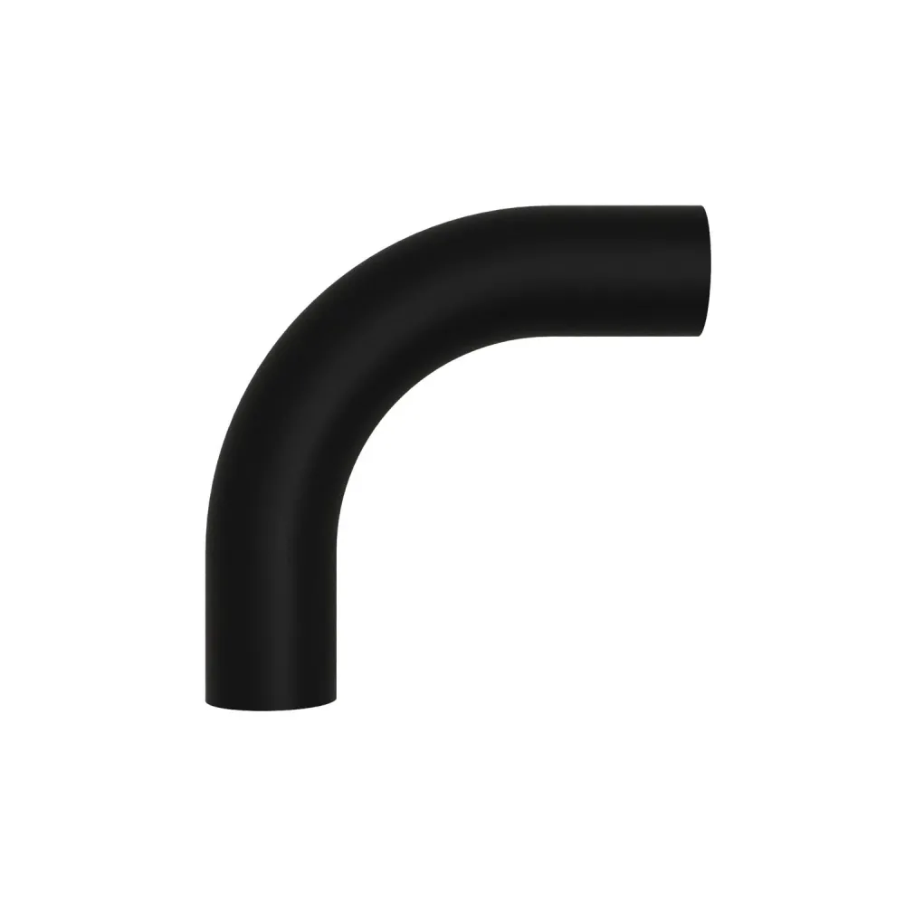 Zakrivljena cijev za produženje 5 cm od metala - Crna