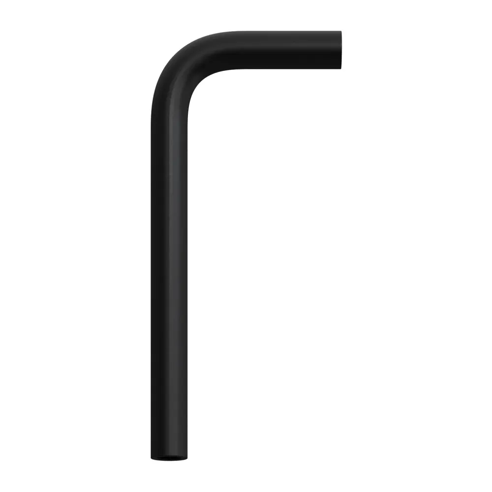 Zakrivljena produžna cijev 14 cm od metala - Crna