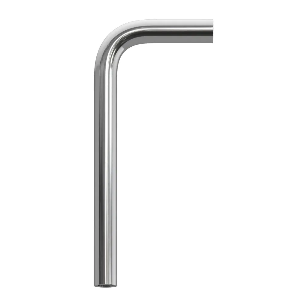 Zakrivljena produžna cijev 14 cm od metala - Krom