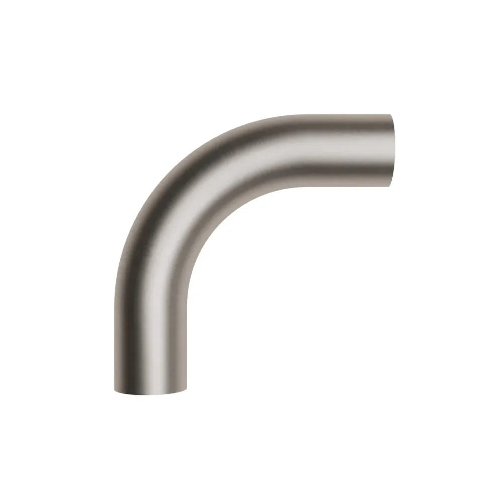 Zakrivljena produžna cijev 5 cm od metala - Mat titanij