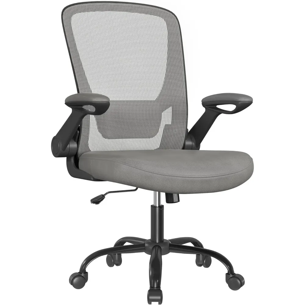 Uredska stolica ergonomskog dizajna, 66 x 60 x (99-107) cm, siva