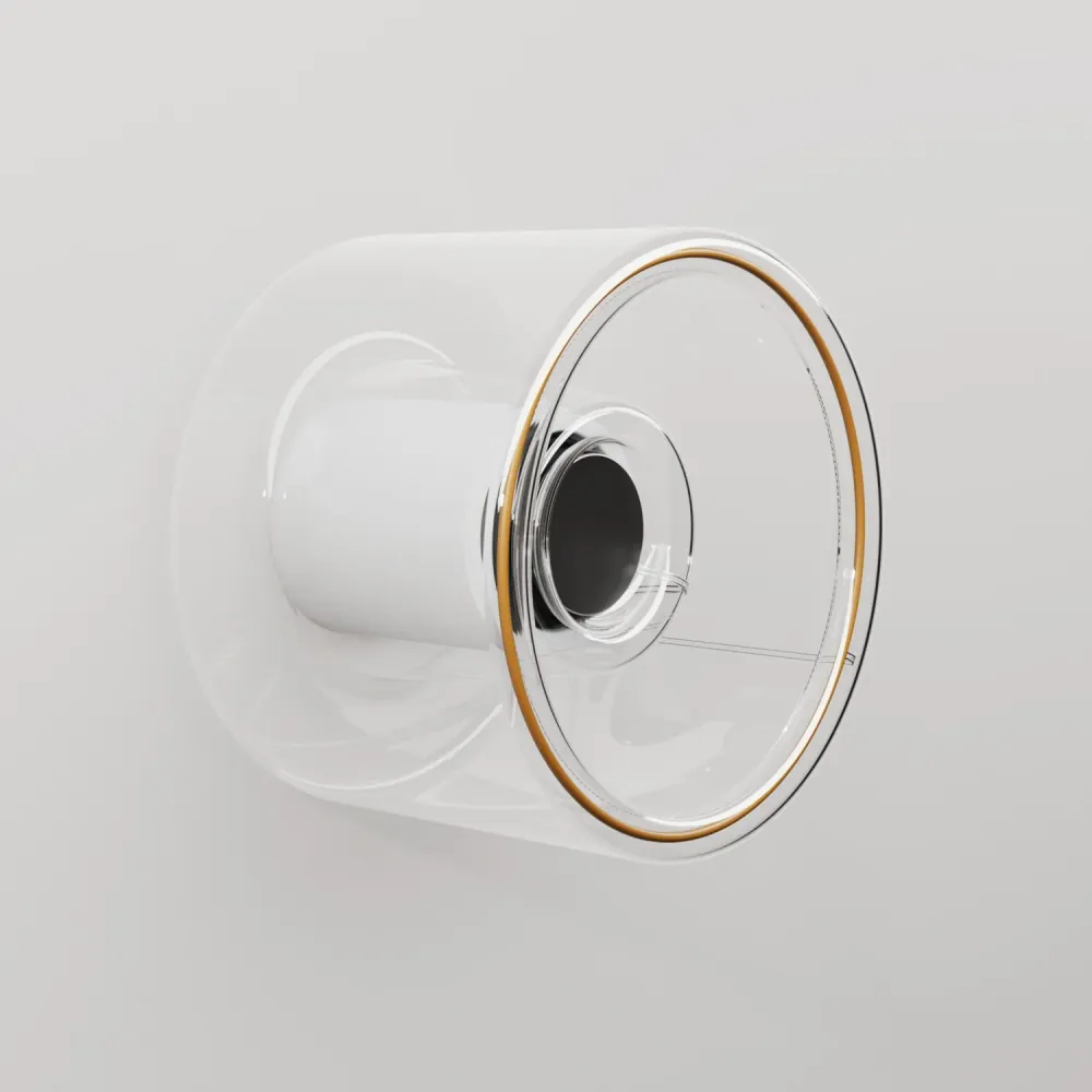 Aplica sa žaruljom Ghost mini prozirna - Bijela