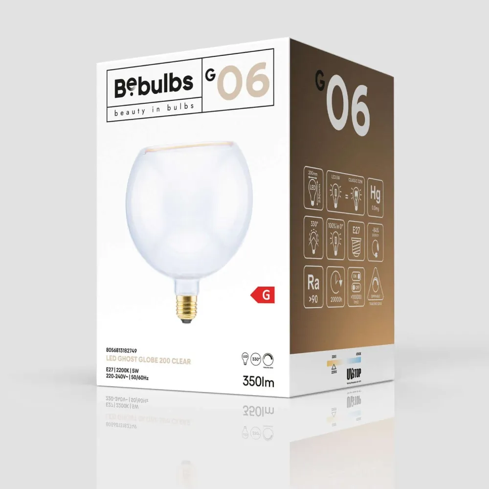 Žarulja LED Prozirna Ghost Line CRI 90 G200 5W 350Lm E27 2200K Prigušiva - G06
