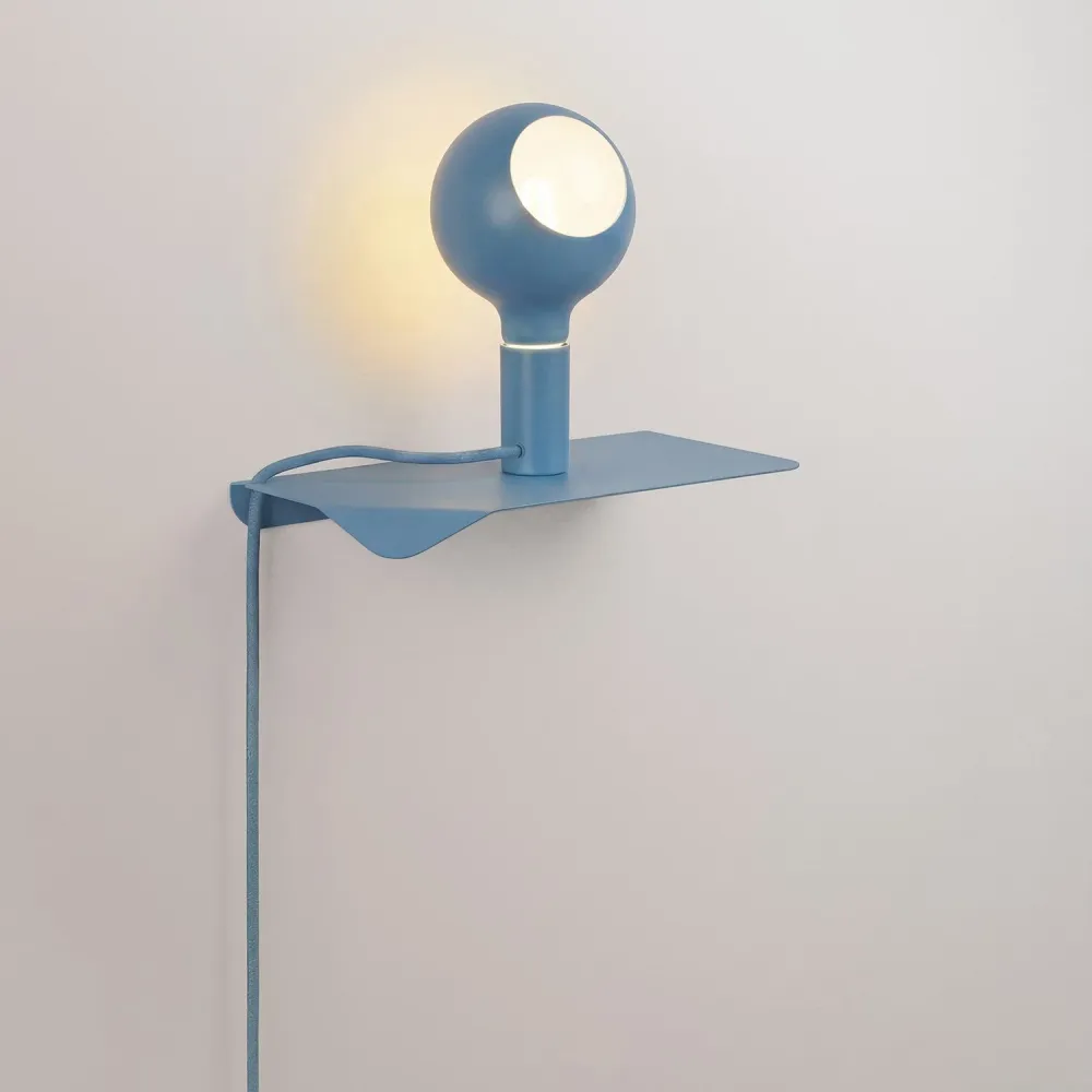 Combo Camo - Lampa s policom i UK utikačem - Plava