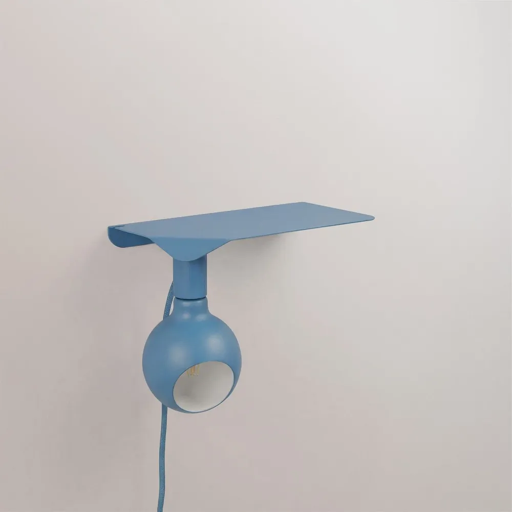 Combo Camo - Lampa s policom i UK utikačem - Plava