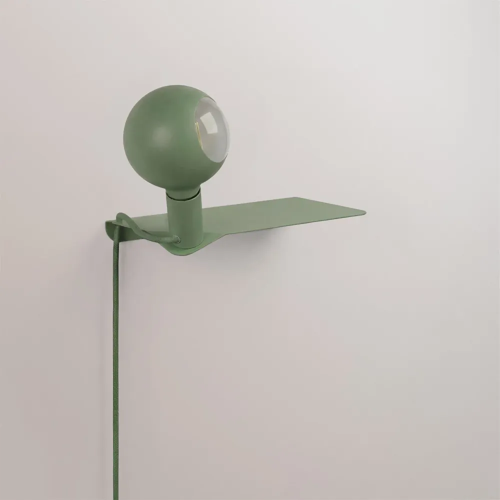 Combo Camo - Lampa s policom i UK utikačem - Zelena