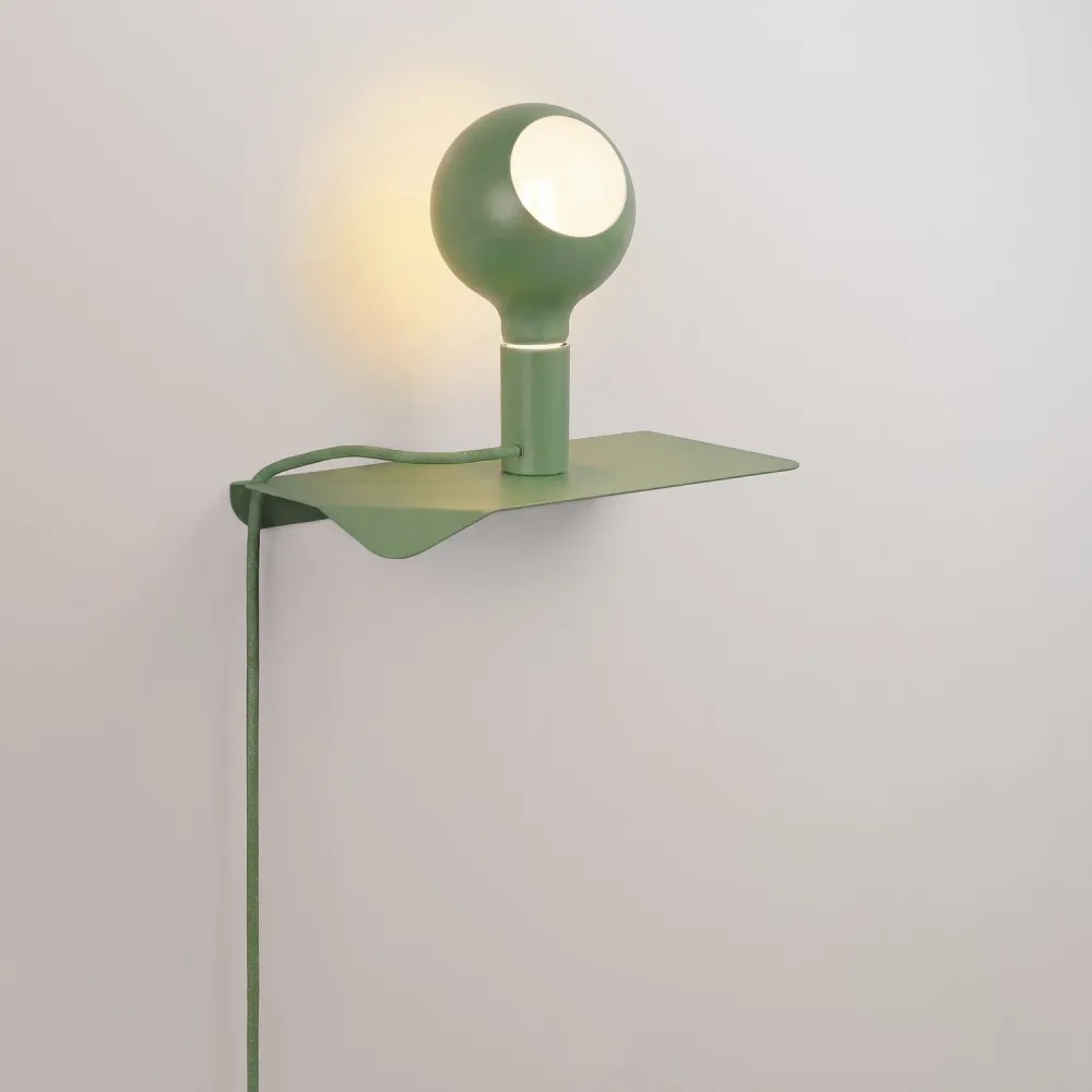 Combo Camo - Lampa s policom i UK utikačem - Zelena