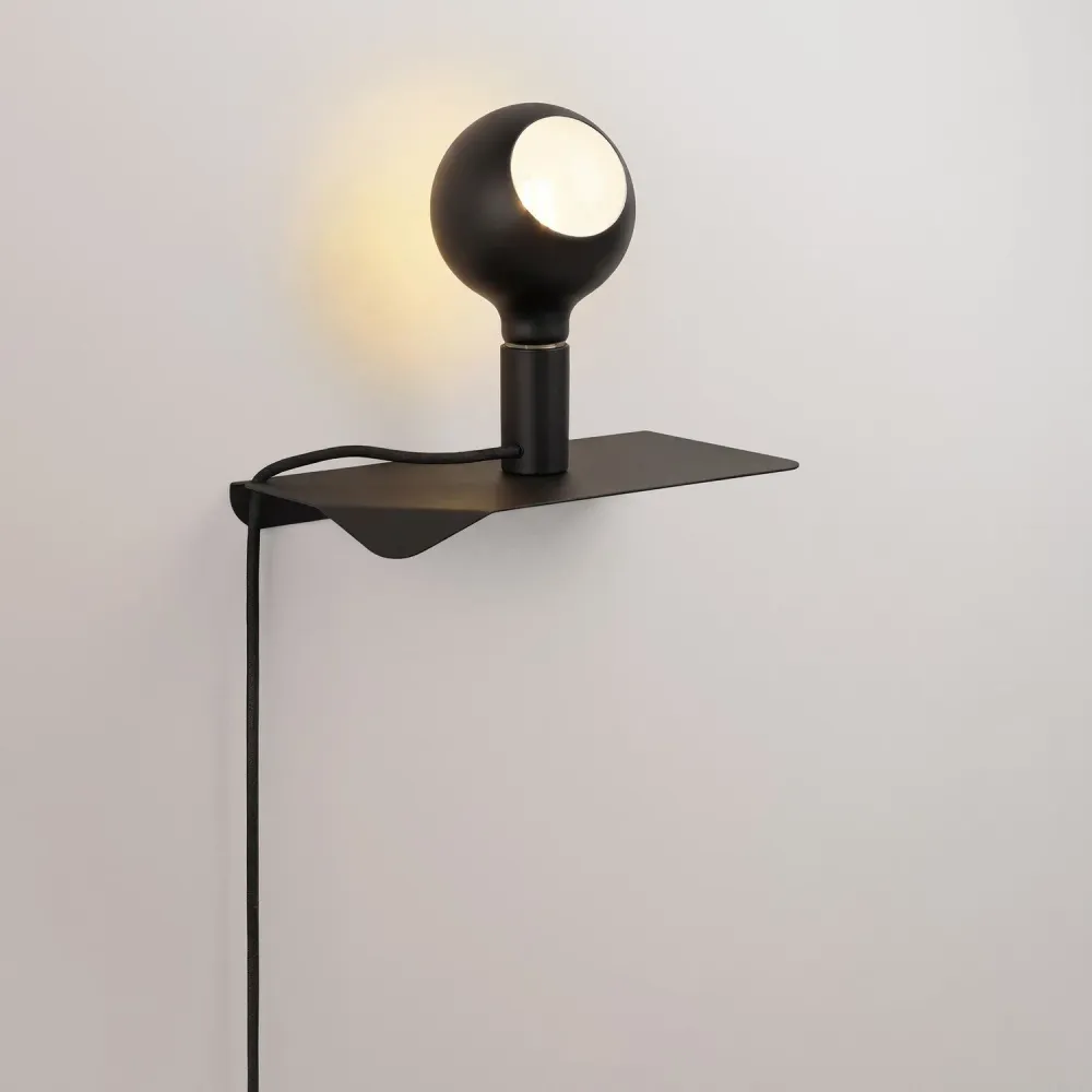 Combo Camo - Lampa s policom i UK Utikačom - Crna