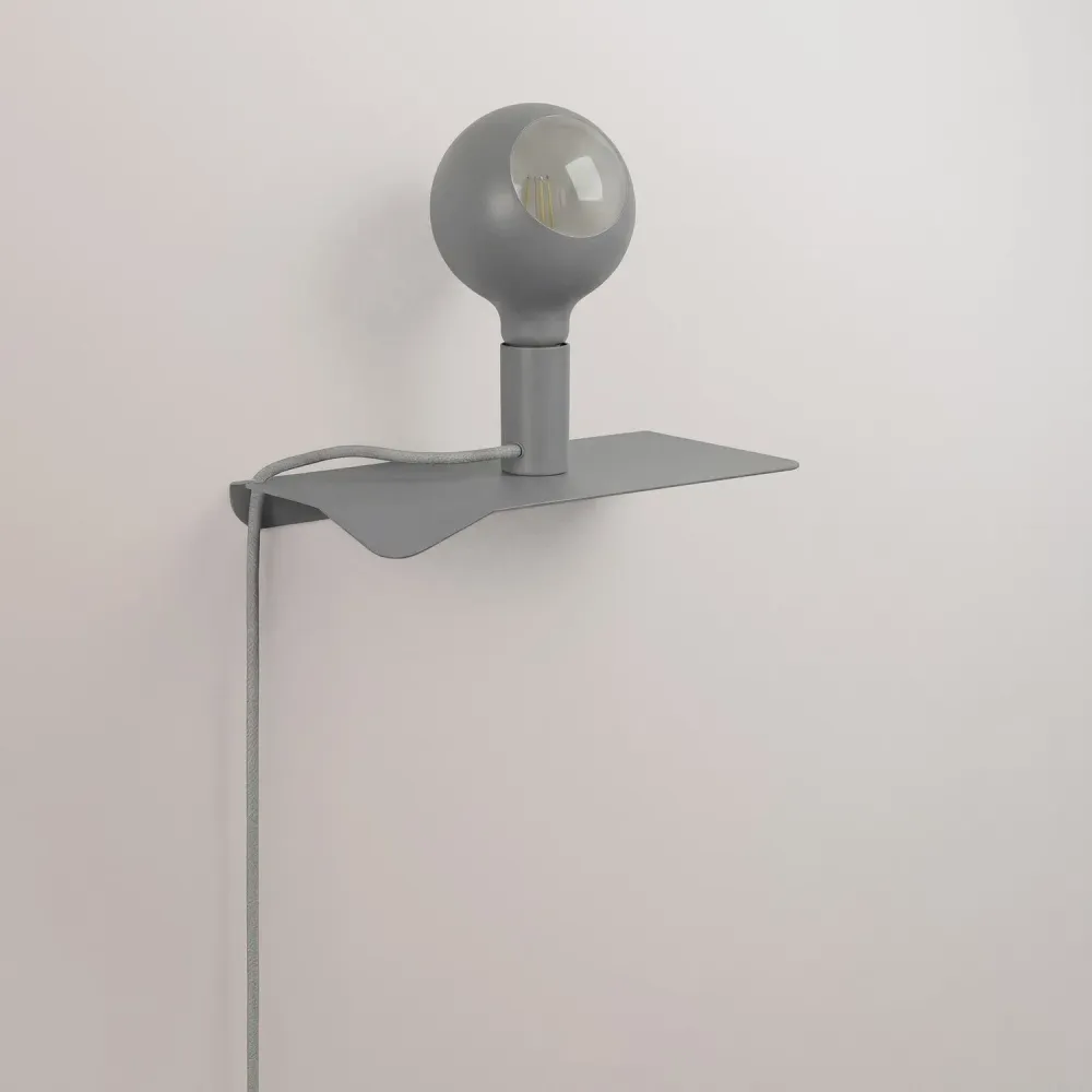 Combo Camo - Lampa s policom i UK Utikačom - Siva