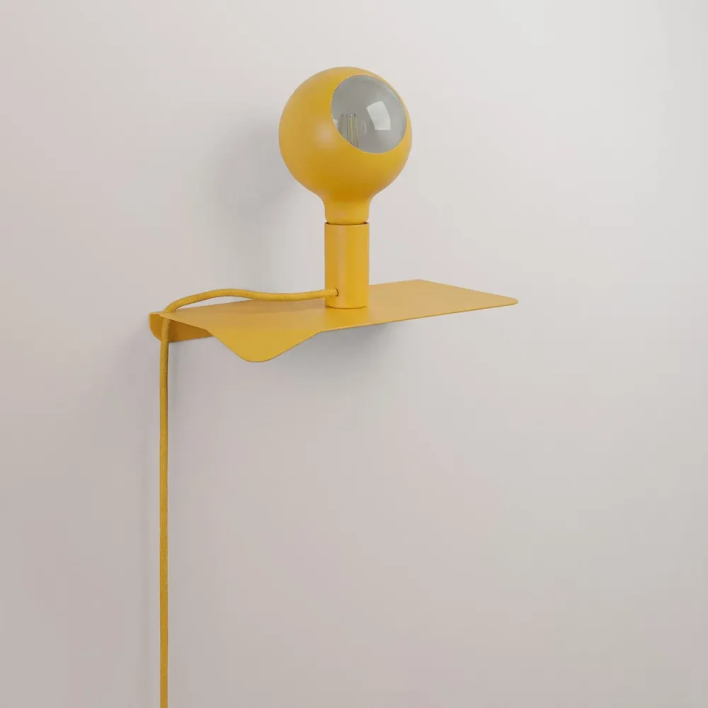 Combo Camo - Lampa s policom i UK Utikačom - Žuta