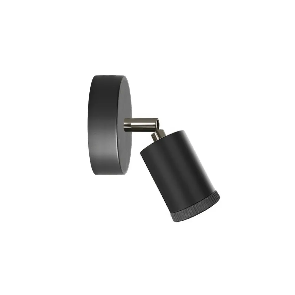 Fermaluce reflektor Mini Spotlight GU1d0, podesiva lampa za zid ili strop sa zglobom - Crna