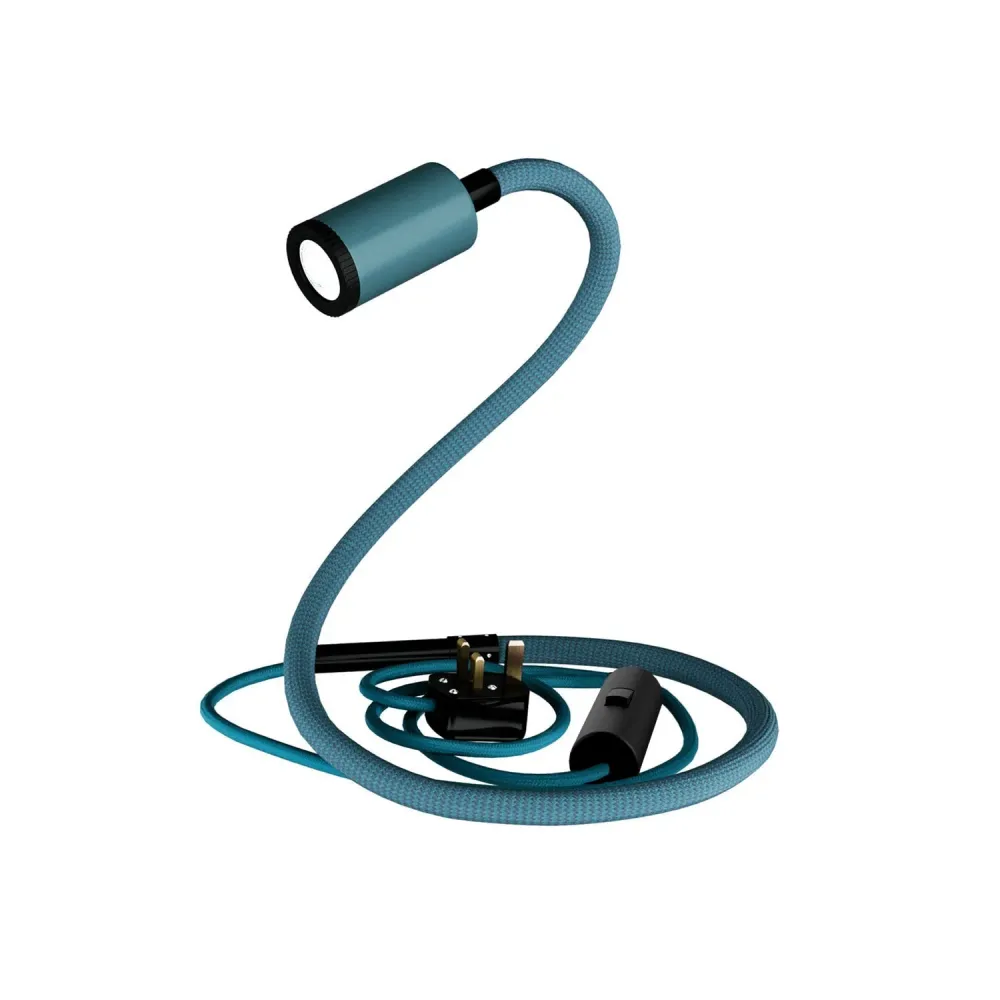 GU1d-one Pastel Savitljiva lampa bez baze s mini reflektorom LED i UK utikačem - Petrol