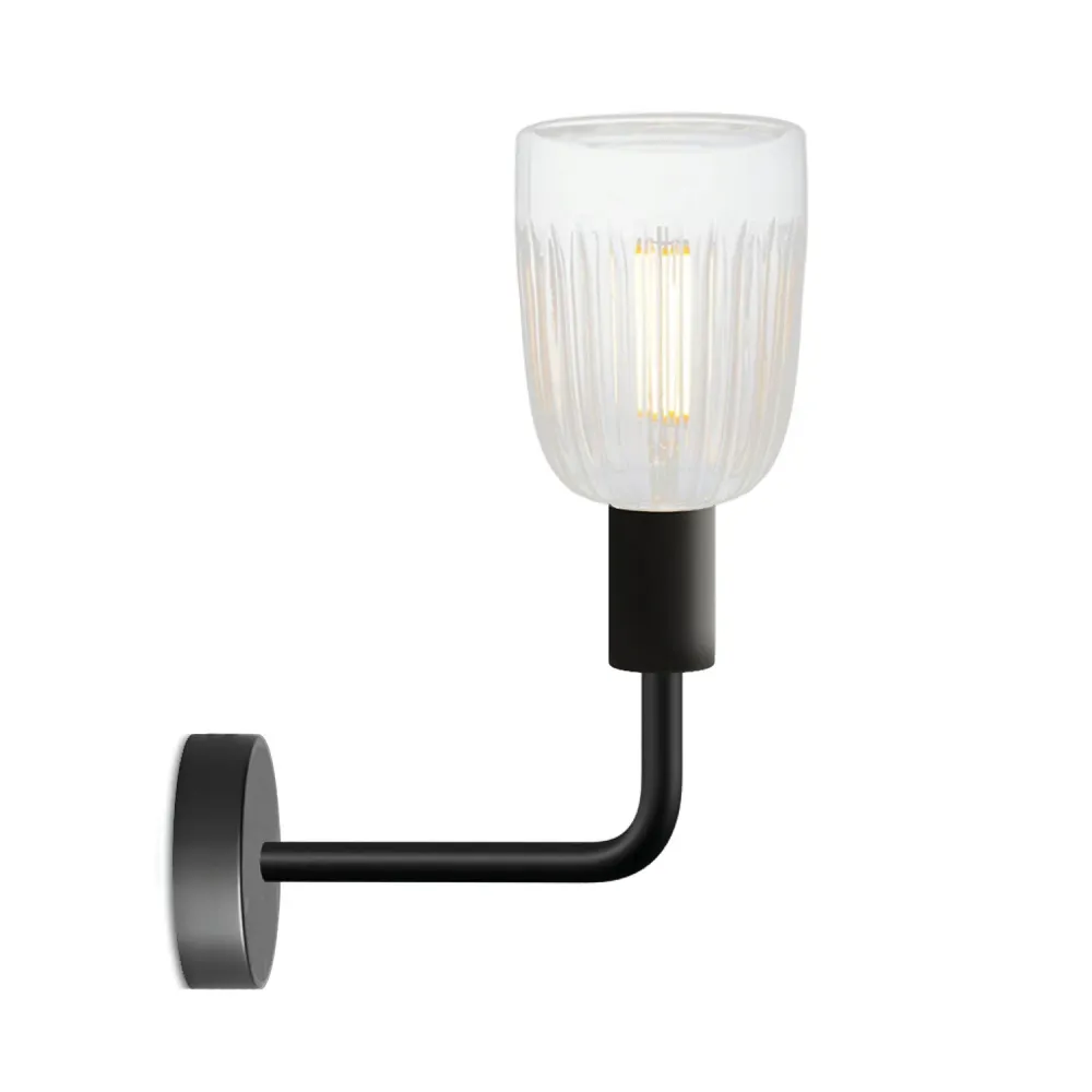 Lampa Fermaluce Elle od metala sa žaruljom Crystal - crna