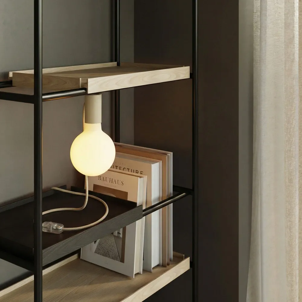 Lampada magnetica plug- con attacco E27 - Panna