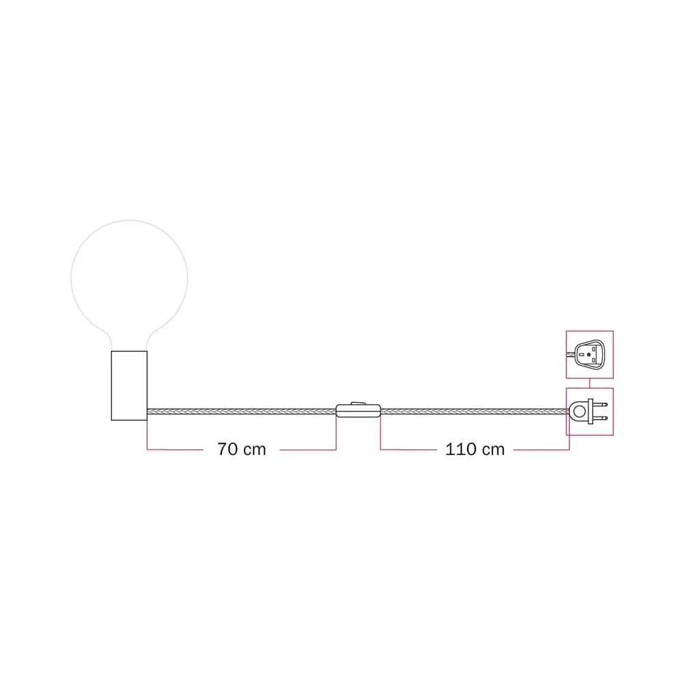 Lampada magnetica plug- con attacco E27 - Panna