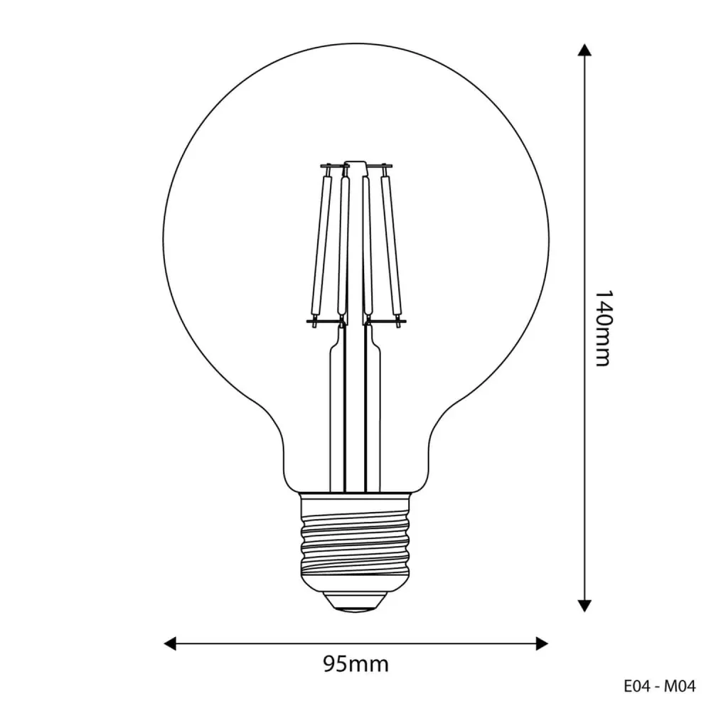 LED žarulja Milky Globo G95 4W 470Lm E27 2700K - M04