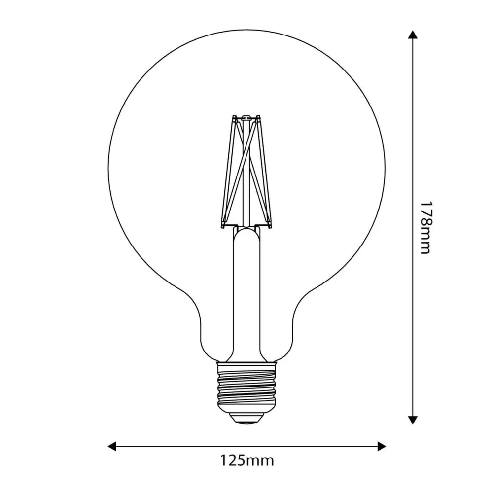 LED žarulja Porculanski efekt CRI 95 G125 12W 1521Lm E27 2700K Prigušiva - P09