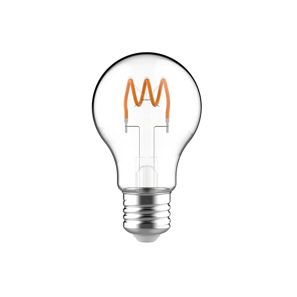 LED žarulja prozirna A19 3,8 W 136 lm E26 2200 K, prigušiva - A19 Looping Filament