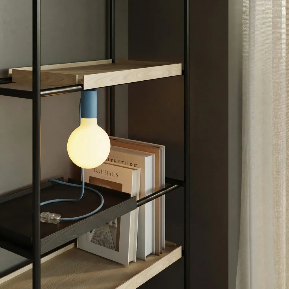 Magnetska plug- lampa s grlom E27 i Utikačem UK - Plava