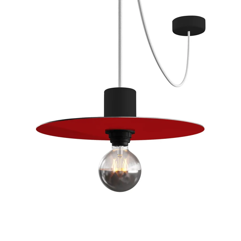 Mini Ellepì 'Solid Color' crvena za lampe, promjer 24 cm - Proizvedeno u Italiji