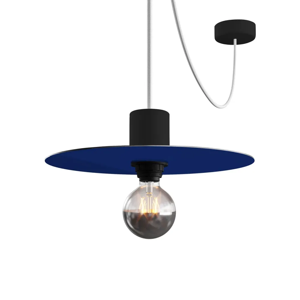 Mini tanjur Ellepì 'Solid Color' Plava za svjetiljke, promjer 24 cm - Proizvedeno u Italiji