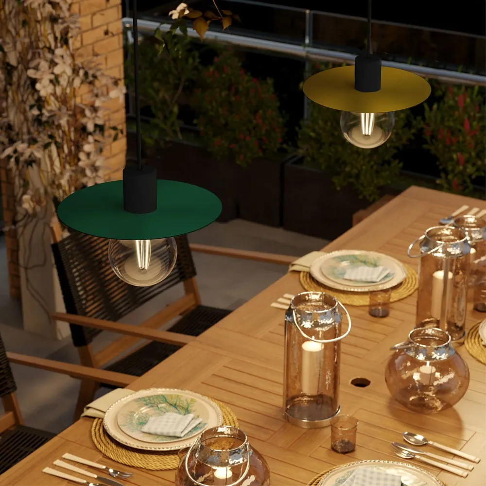 Mini tanjur Ellepì 'Solid Color' Svijetlozelena i Limun žuta za lampe, promjer 24 cm - Proizvedeno u Italiji