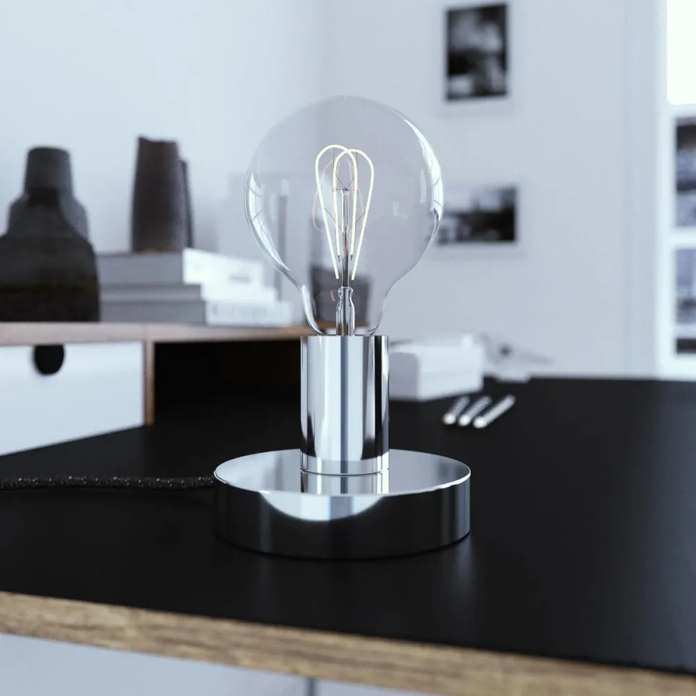 Posaluce – stolna lampa od metala – Krom