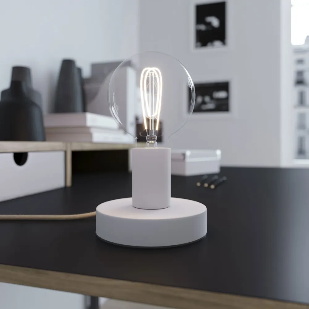 Posaluce - Stolna lampa od metala - Mat bijela