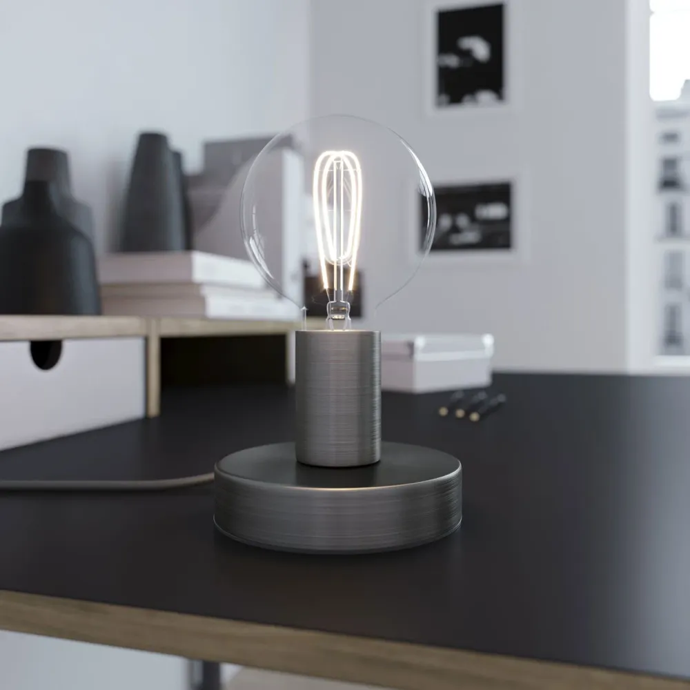 Posaluce - Stolna lampa od metala - Matirani titanij
