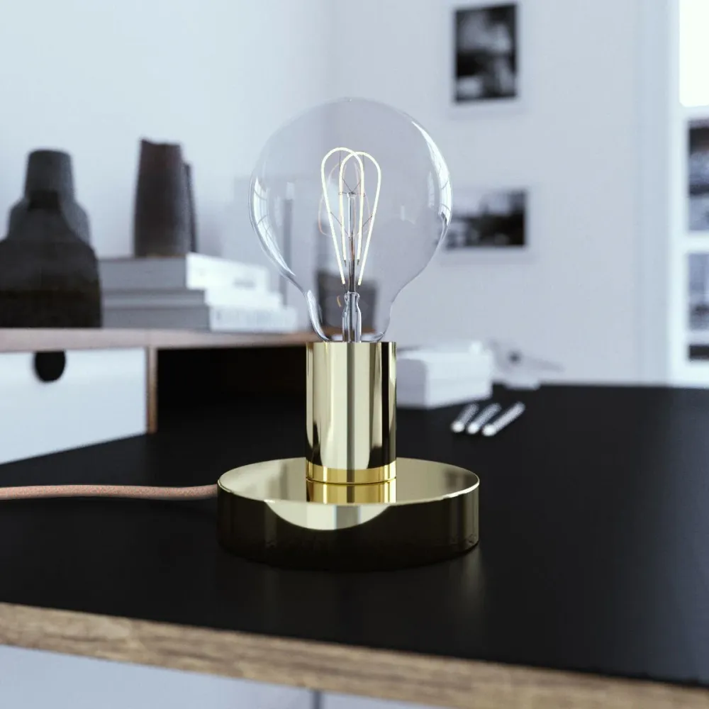 Posaluce - Stolna lampa od metala - Mjed