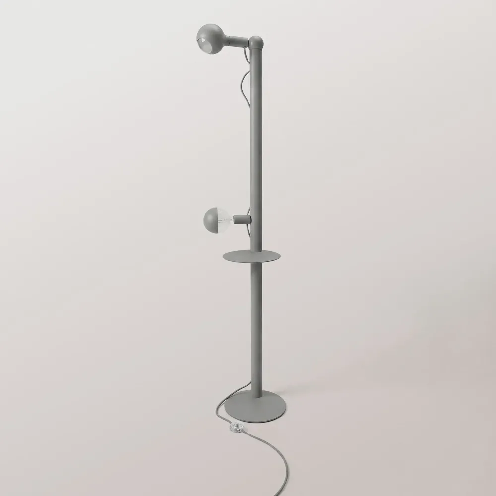 Rocco XXL - Podna lampa sa Žarulja Maria i Camo - Siva