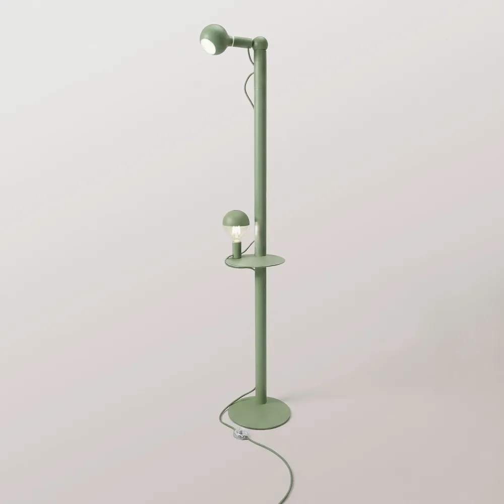 Rocco XXL - Podna lampa s Utikačem UK i Žaruljom Maria i Camo - Zelena