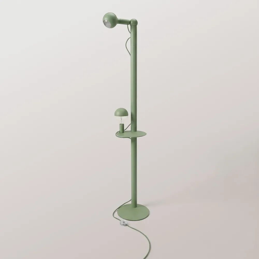 Rocco XXL - Podna lampa s Utikačem UK i Žaruljom Maria i Camo - Zelena