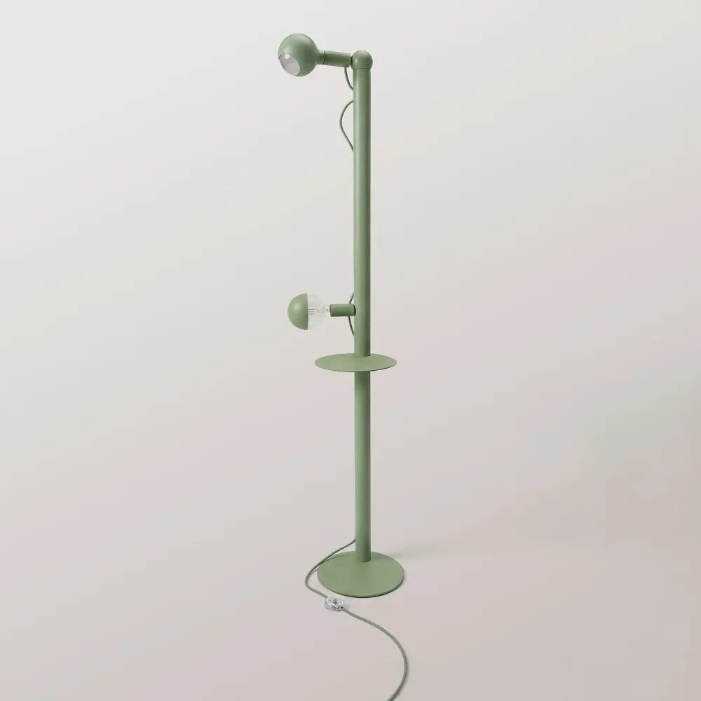 Rocco XXL - Podna lampa s Utikačem UK i Žaruljom Maria i Camo - Zelena