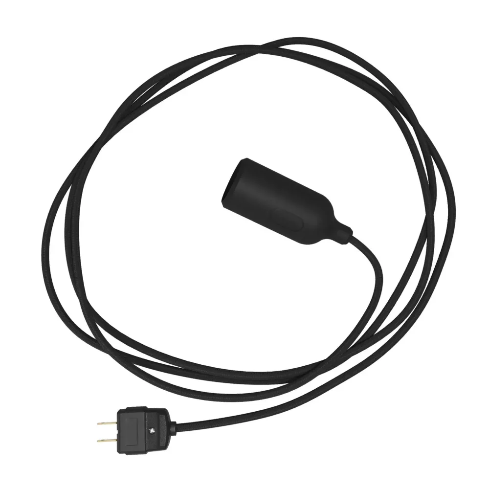 Snake - silikonska lampa s prekidačem i utikačem crna