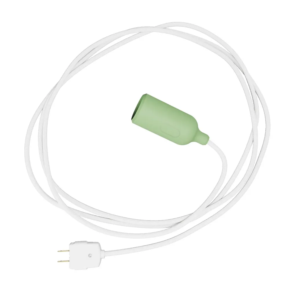 Snake – silikonska lampa s prekidačem i utikačem Meadow Green
