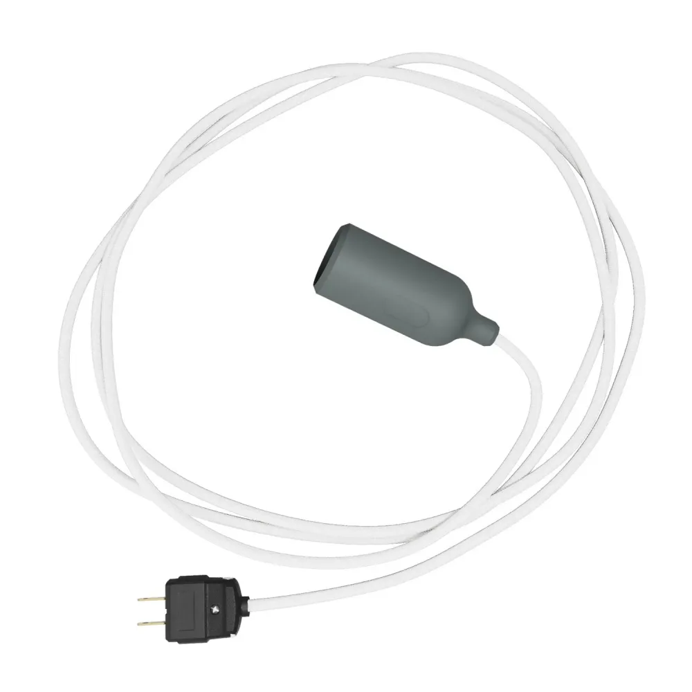 Snake – silikonska lampa sa sklopkom i utikačem, siva