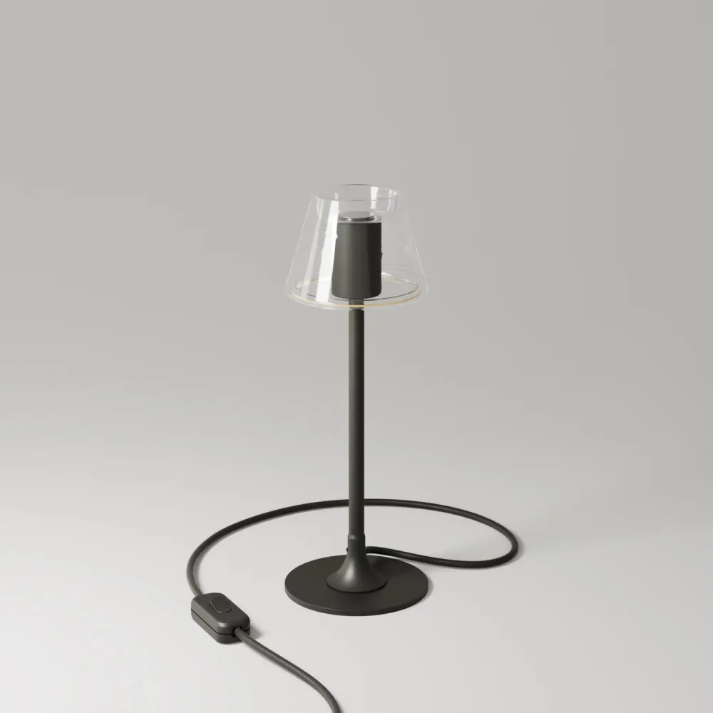 Stolna lampa MAG-Y G07 s okruglom metalnom bazom - crna