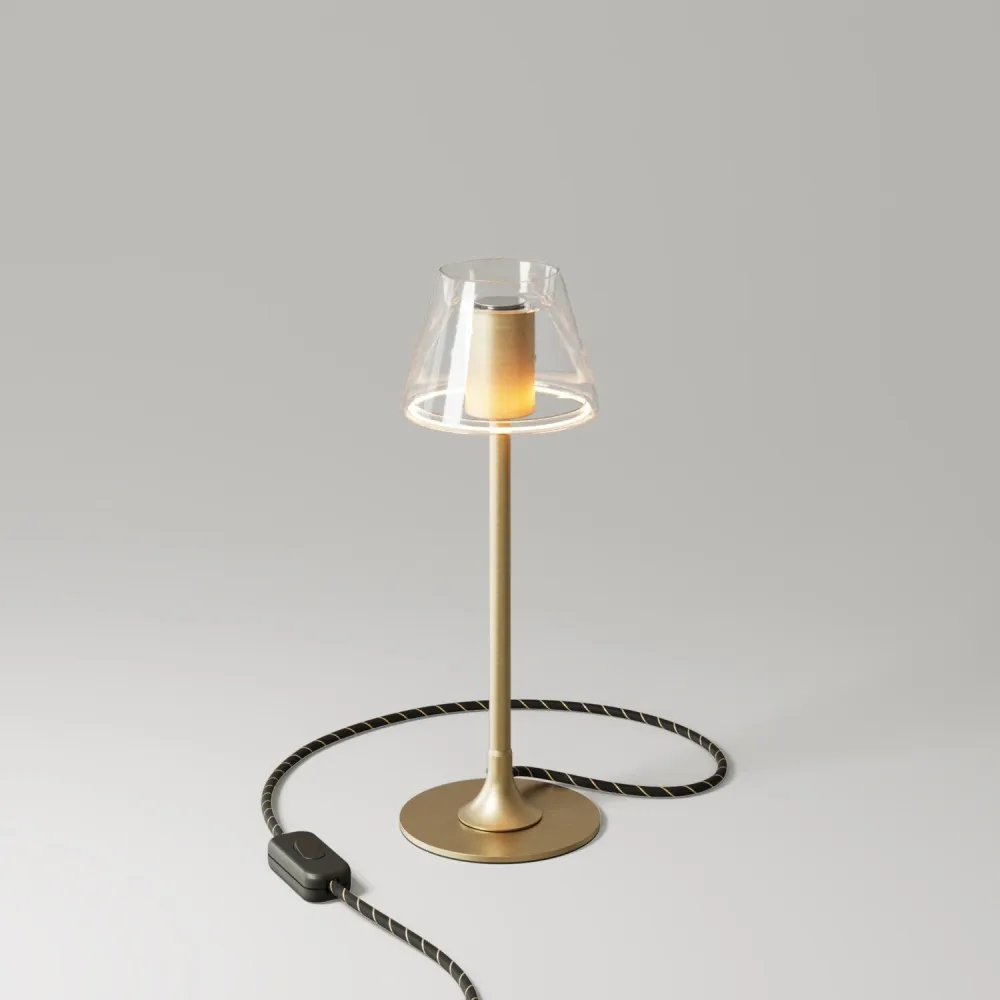 Stolna lampa MAG-Y G07 s okruglom metalnom bazom - brušena bronza