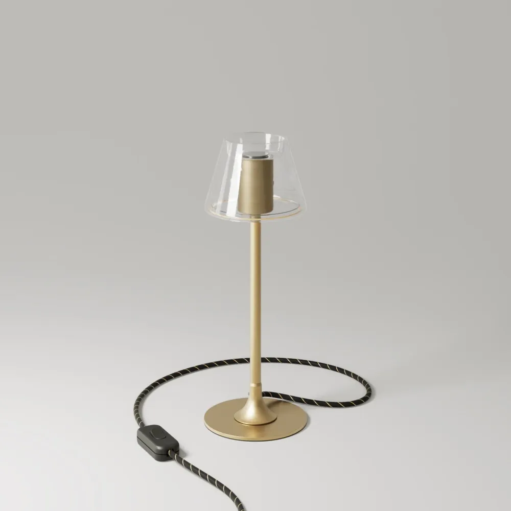 Stolna lampa MAG-Y G07 s okruglom metalnom bazom - brušena bronza
