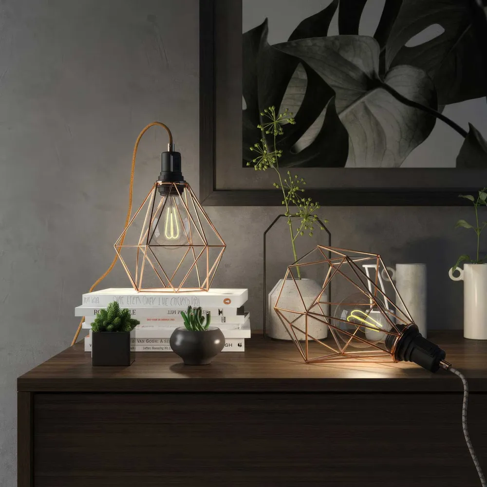 Table Snake - Plug- lampa sa sjenilom u obliku kaveza Diamond - Bakar